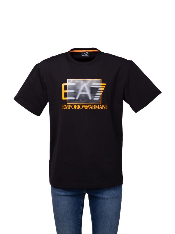 EA7 Emporio Armani Men's T-Shirt with Two-Tone Logo