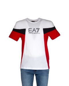 T-shirt EA7 da Uomo a Manica Corta con Color Block