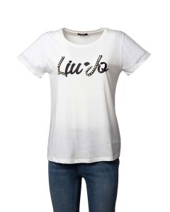 Liu Jo T-shirt da Donna con Logo e Applicazioni 