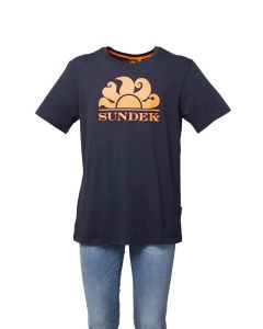 Sundek T-Shirt da Uomo con Logo a Contrasto Colore