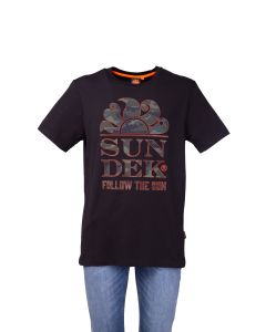 Sundek T-Shirt da Uomo con Logo Follow The Sun
