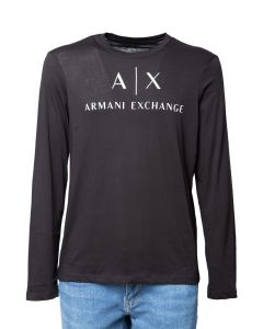 Armani AX T-Shirt da Uomo a Maniche Lunghe