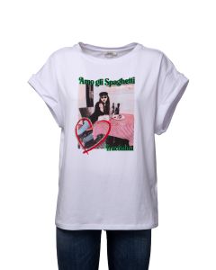 Fracomina T-Shirt da Donna a Manica Corta con Stampa