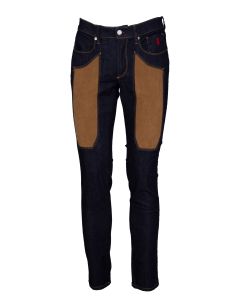Jeckerson Jeans da Uomo con Toppa Alcantara Elasticizzato