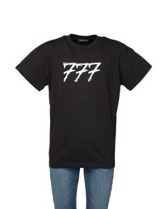 777 T-Shirt da Uomo a Manica Corta con Logo Big
