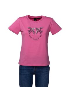 Pinko T-Shirt da Donna a Manica Corta con Applicazione