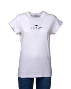 Replay T-Shirt da Donna a Manica Corta con Stampa