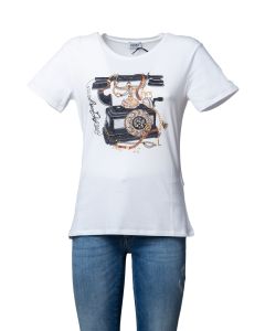Liu Jo T-Shirt da Donna a Maniche Corte con Stampa