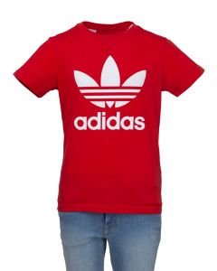 Adidas T-Shirt da Ragazzo Rossa con Logo