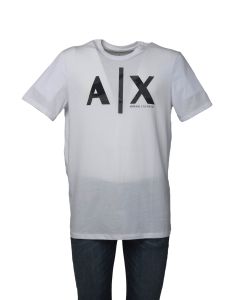 Armani AX T-shirt da Uomo a Manica Corta con Stampa e Loghi
