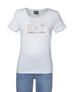 EA7 T-shirt da Donna a Manica Corta con Logo Big