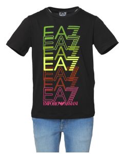 EA7 Armani T-Shirt da Ragazzo con Logo Fluo