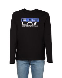 EA7 Armani T-Shirt da Uomo a Manica Lunga con Logo