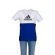 Adidas T-Shirt da Ragazzo Bianca e Blu