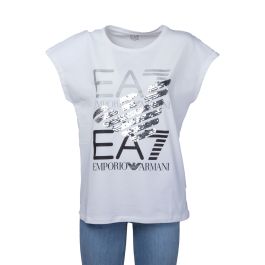 EA7 Armani T-Shirt da Donna con Paillettes - Azzurra Sport